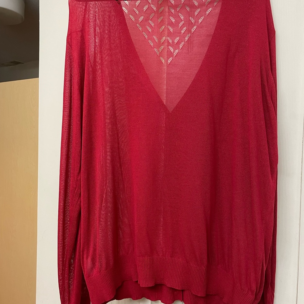 Lularoe NWT Cheryl red sweater 3XL heart design on back